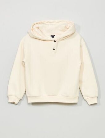 Kiabi Sweatshirt com capuz com gola com molas de pressão promoção