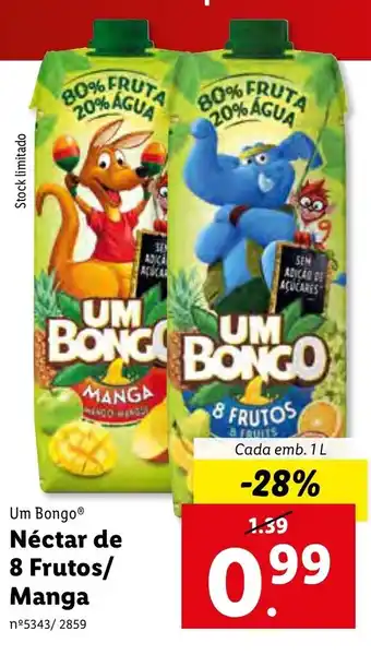 Lidl Néctar de 8 Frutos/ Manga 1L promoção