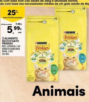 Continente Ração para gatos friskies promoção