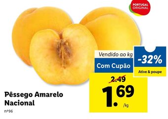 Lidl Pêssego Amarelo Nacional promoção