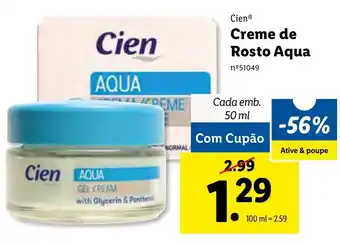 Cien Creme de Posto Aqua 50ml
