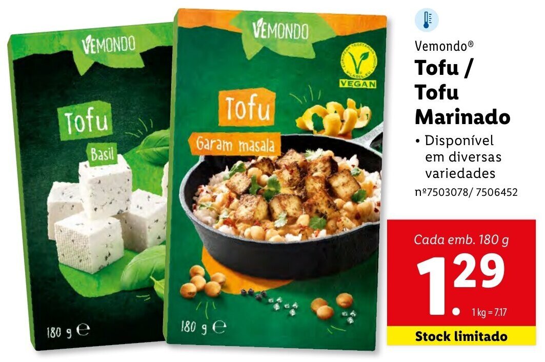 Promoção Vemondo Tofu/Tofu Marinado 180g em Lidl