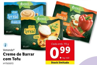 Vemondo Creme de Barrar com Tofu 115g