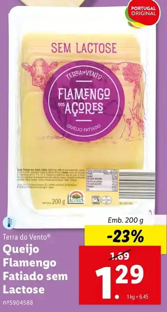 Terra de Vento Queijo Flamengo Fatiado sem Lactose 200g