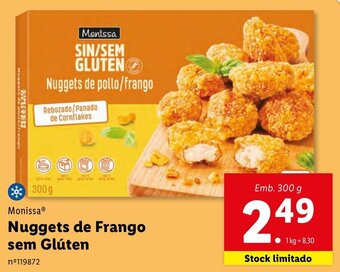 Lidl Monissa Nuggets de Frango sem Glúten 300g promoção