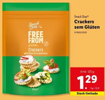 Lidl Snack Day Crackers sem Glúten 125g promoção
