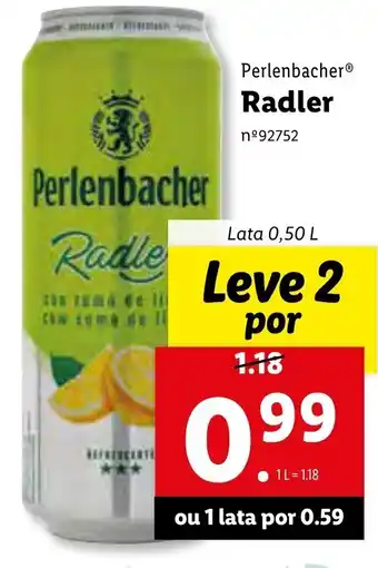 Lidl Perlenbacher Radler 0,50L promoção