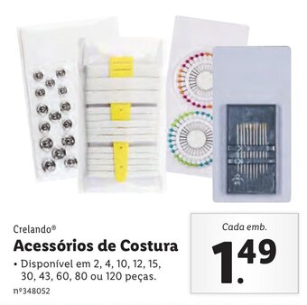 Lidl Crelando Acessórios de Costura promoção