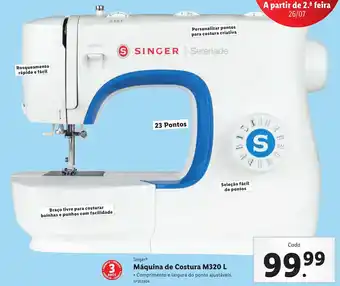 Lidl Singer Máquina de Costura M320 L promoção