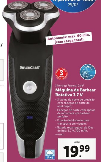 Lidl Máquina de Barbear Rotativa 3.7V promoção