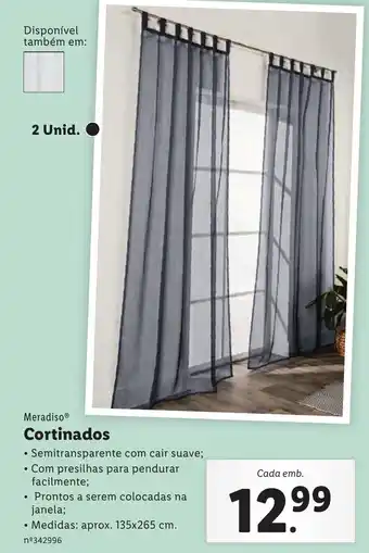 Lidl Meradiso Cortinados 135x265cm promoção