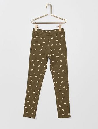 Kiabi Jeggings em malha estampada promoção