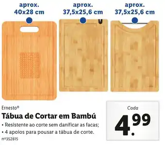 Lidl Ernesto Tábua de Cortar em Bambú promoção