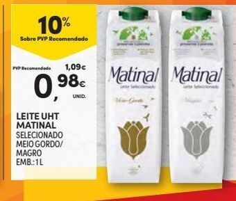 Continente Leite matinal promoção