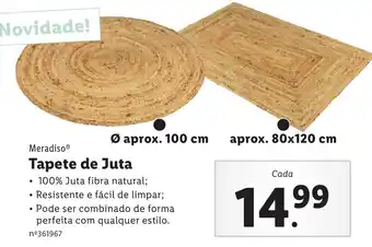 Lidl Meradiso Tapete de Juta promoção