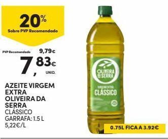 Continente Azeite virgem oliveira da serra promoção