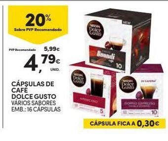 Continente Cápsulas de café dolce gusto promoção