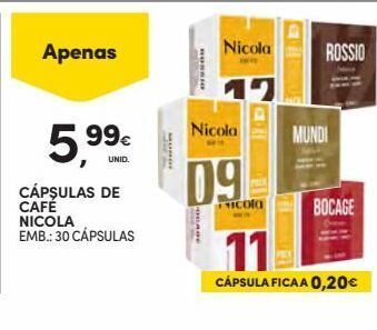 Continente Cápsulas de café nicola promoção
