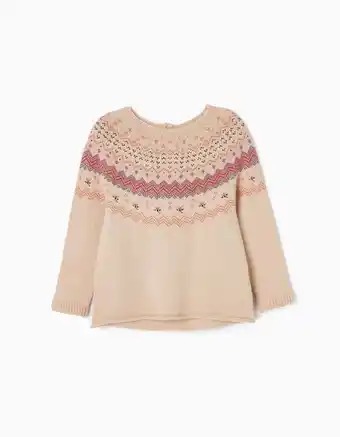 Zippy Camisola de malha com jacquard para menina, rosa claro promoção