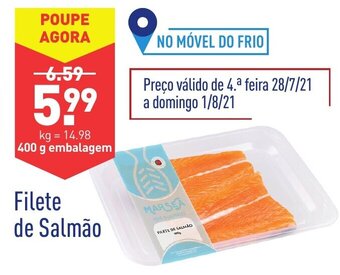 ALDI Filete de Salmão 400g promoção