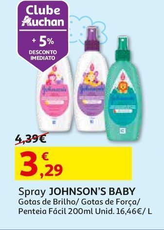 Auchan Spray johnson's baby promoção