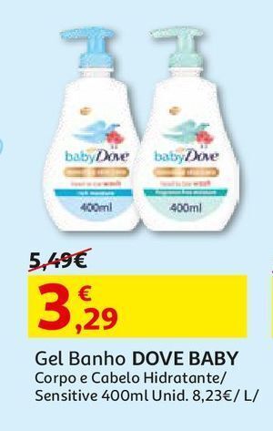 Gel banho bebé dove