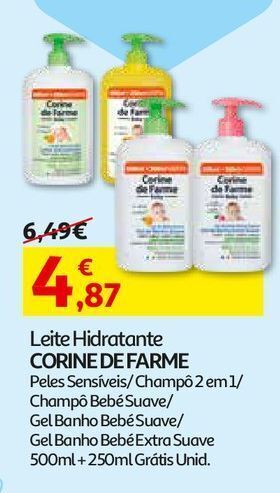 Auchan Gel banho bebé corine de farme promoção