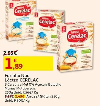 Auchan Farinha não láctea cerelac promoção