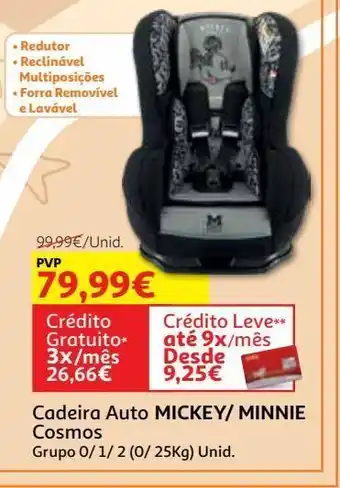 Auchan Cadeira auto minnie promoção
