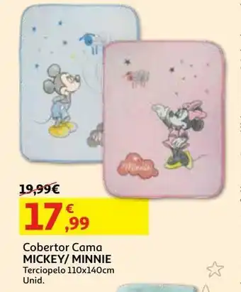 Auchan Manta cama 110x140cm minnie promoção