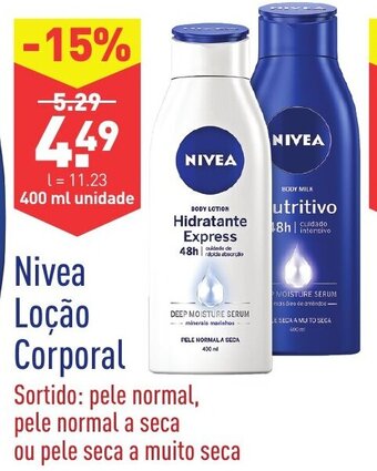 ALDI Nivea Loção Corporal 400ml promoção
