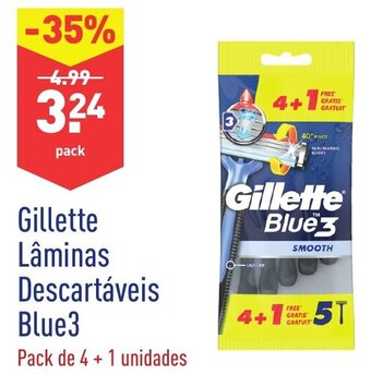 ALDI Gillette Lâminas Descartáveis Blue3 promoção