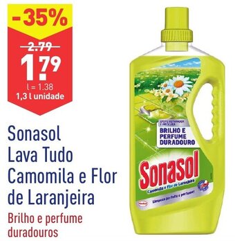 ALDI Sonasol Lava Tudo Camomila e Flor de Laranjeira 1,3L promoção