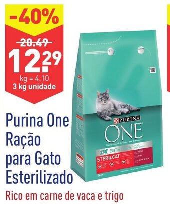ALDI Purina One Ração para Gato Esterilizado 3kg promoção