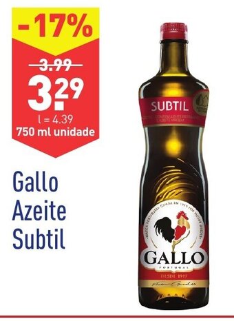 Gallo Azeite Subtil 750ml