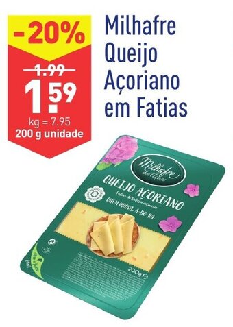 ALDI Milhafre Queijo Açoriano em Fatias 200g promoção