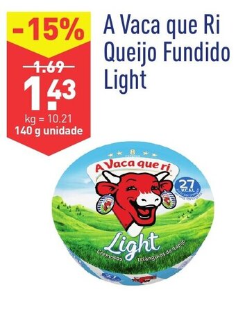 ALDI A Vaca que Ri Queijo Fundido Light 140g promoção