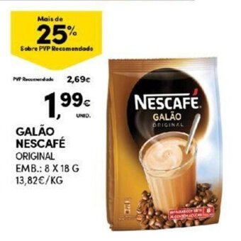 Continente Galão Nescafé 8x18g promoção