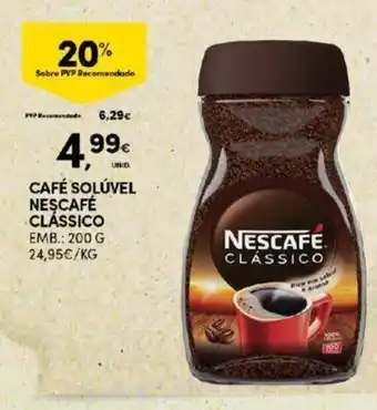 Continente Café Soluvel Nescafé Classico 200g promoção