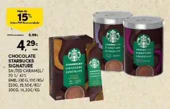 Continente Chocolate Starbucks Signature promoção