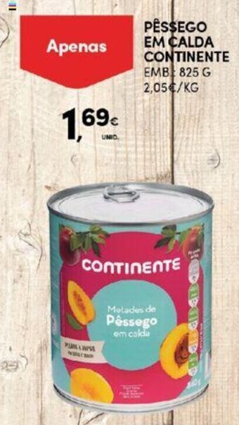 Continente Pêssego em calda Continente 825g promoção