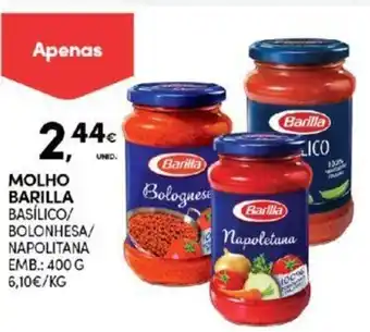 Continente Molho barilla 400g promoção