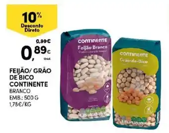 Continente Feijão/ Grão de Bico Continente 500g promoção