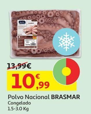 Auchan Polvo nacional brasmar congelado 1.5-3.0 kg promoção