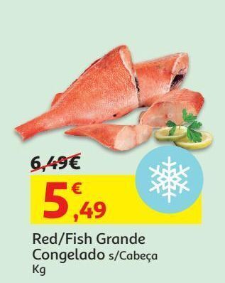 Auchan Red/fish grande congelado s/cabeça kg promoção