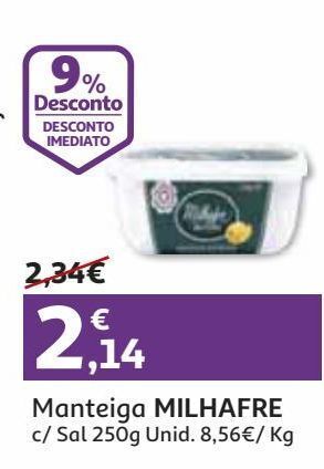 Auchan Manteiga milhafre c/sal 250 g promoção
