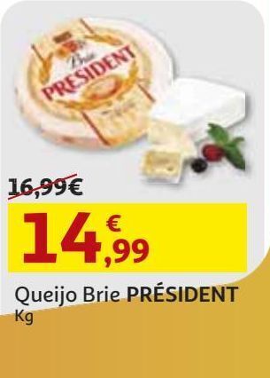 Auchan Queijo brie president kg promoção