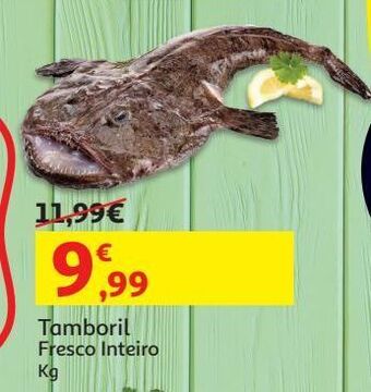 Auchan Pedaços de tamboril congelado 700 gr promoção