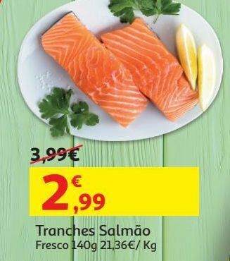 Auchan Tranches salmão fresco 140 gr promoção
