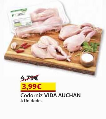 Auchan Codorniz vida auchan 4 un. promoção